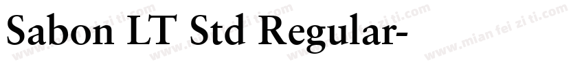 Sabon LT Std Regular字体转换